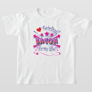 Camiseta Twirlers, me encanta el torbellino, el batón