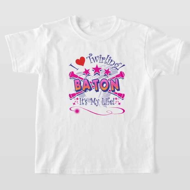 Camiseta Twirlers, me encanta el torbellino, el batón (Distribución)