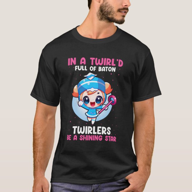 Camiseta Twirling De Batón Para Baile De Majorette (Anverso)