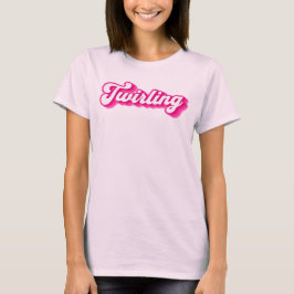 Camiseta Twirling rosa retro Twirler