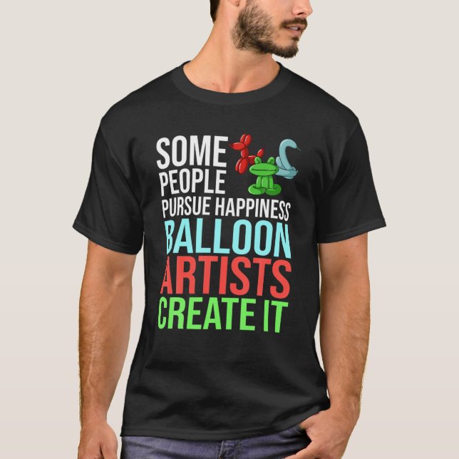 Camiseta Twister de artista de animales de globo (Anverso)