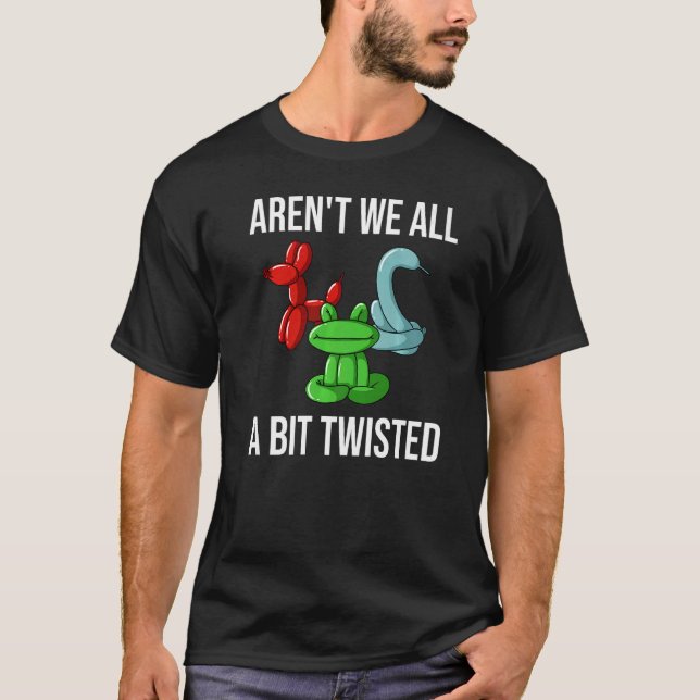 Camiseta Twister de artista de animales de globo (Anverso)