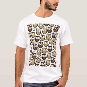 Camiseta ¡Twit twoo! patrón de búho lindo.