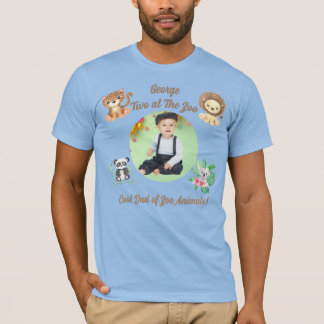 Camiseta Two at the Zoo Safari Jungle Animals Birthday Dad