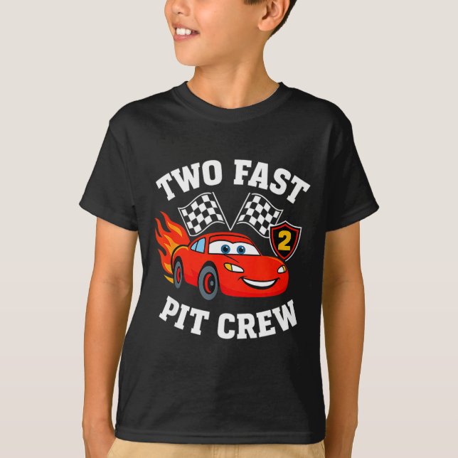 Camiseta Two Fast 2 2nd Birthday T Crew 2yr Year Old  (Anverso)