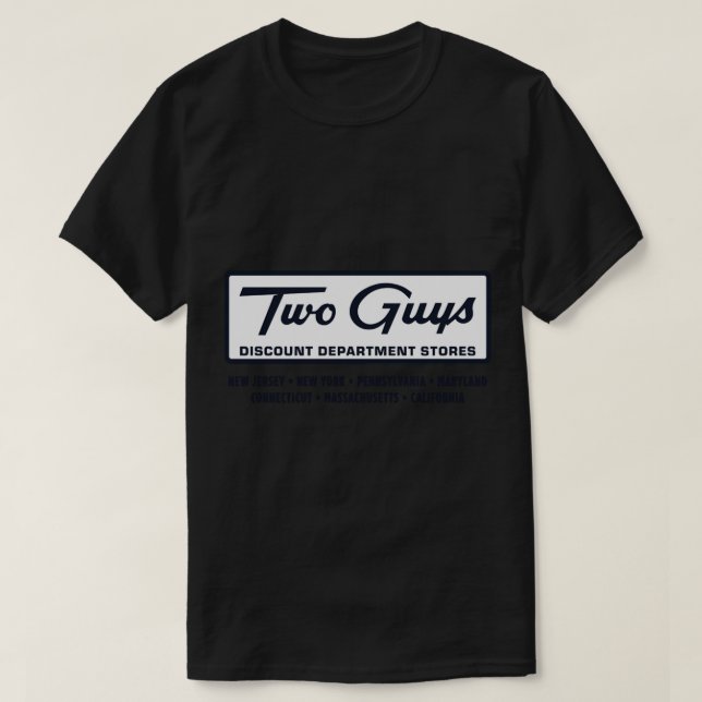 Camiseta Two Guys Discount Department Stores  (Diseño del anverso)