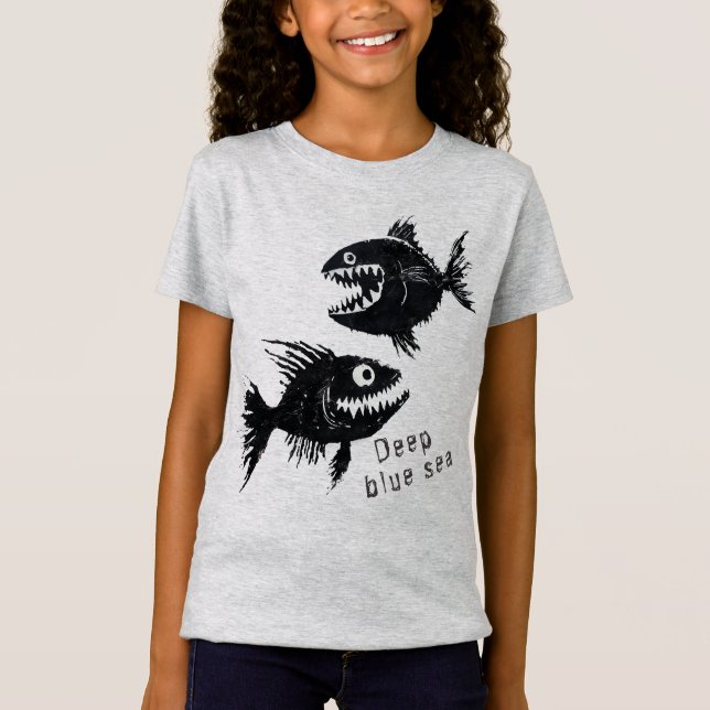 Camiseta Two scary fish, personalized (Anverso)