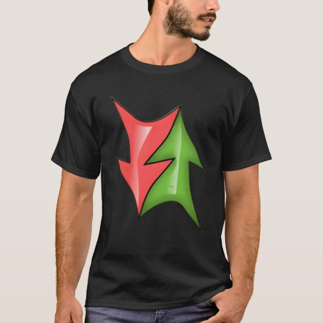 Camiseta Two signs that show the meaning One green up and g (Anverso)