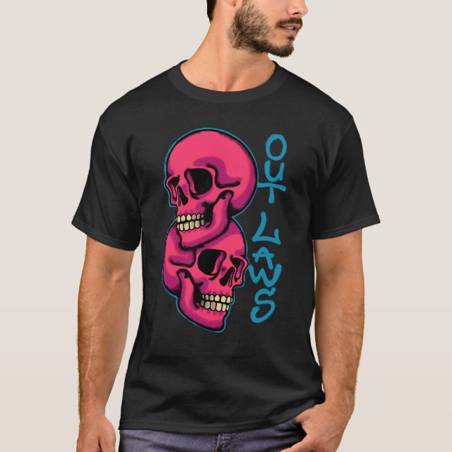 Camiseta two Skull streetwear (Anverso)
