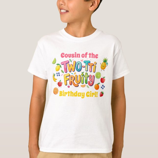 Camiseta Two-tti Fruity 2nd Birthday Party (Anverso)