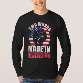 Camiseta Two Words Made In America American Flag