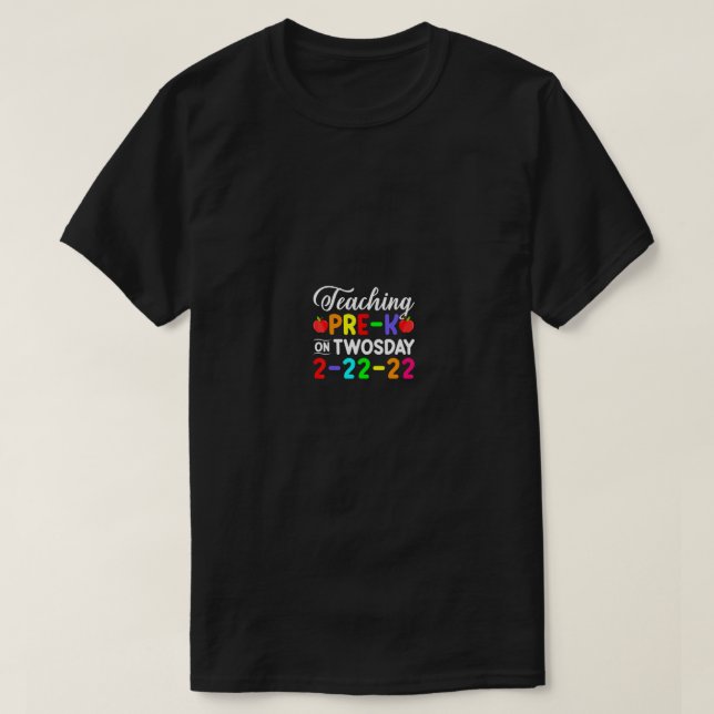 Camiseta Twosday 2222022 Divertido profesor de matemáticas  (Diseño del anverso)