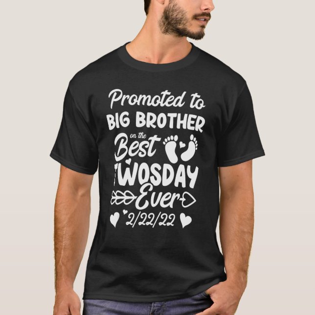 Camiseta Twosday Promoted Big Brother Matching Sibling New  (Anverso)
