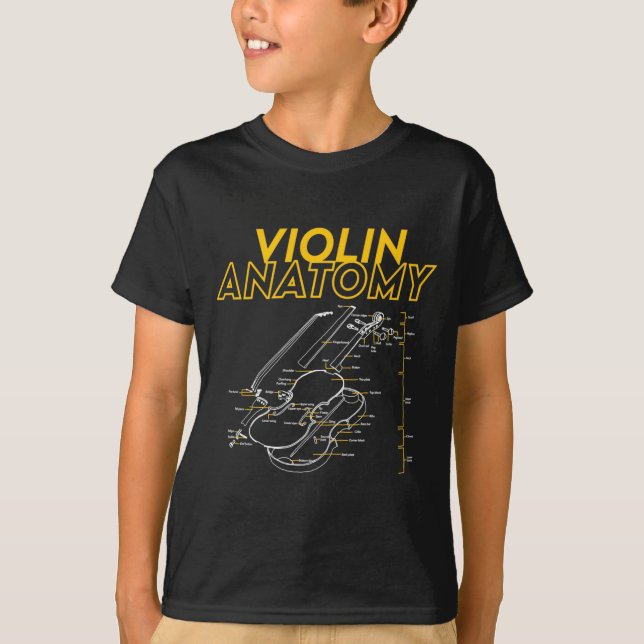 Camiseta Twoset Violin Violin Anatomy Drawing Diagram Limit (Anverso)