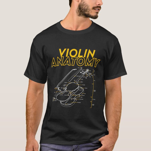 Camiseta Twoset Violin Violin Anatomy Drawing Diagram Limit (Anverso)