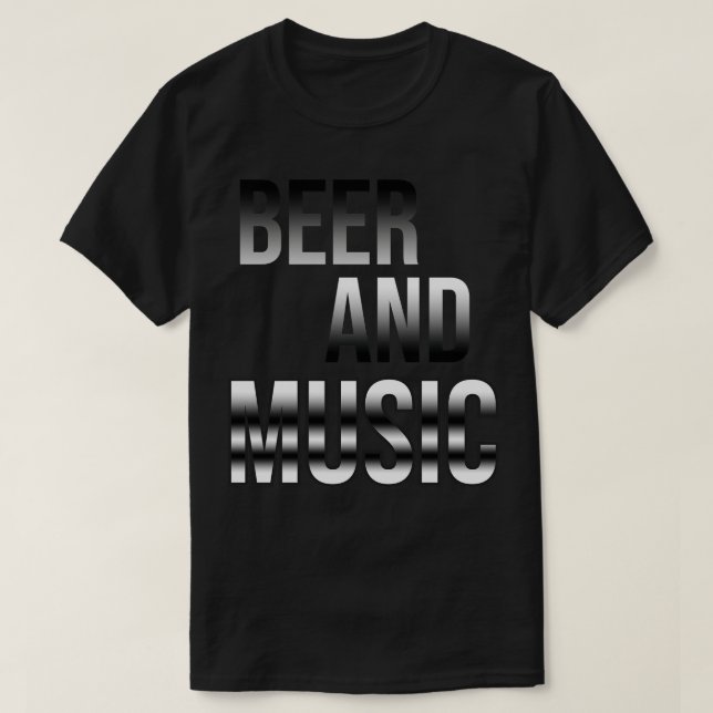 Camiseta Txt de cerveza y música (Diseño del anverso)
