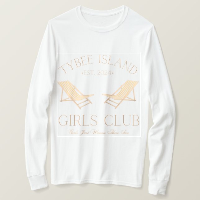 Camiseta Tybee Island Chicas Club (Anverso del diseño)