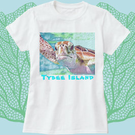 Camiseta Tybee Island Georgia Watercolor Sea Turtle T-Shirt
