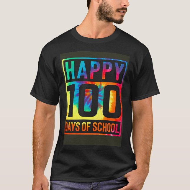 Camiseta Tye 100 días de maestro Chica escolar (Anverso)