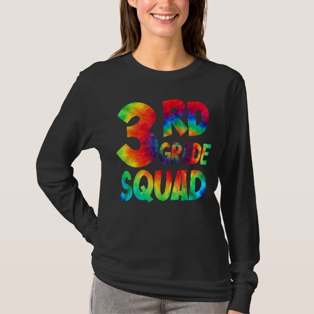 Camiseta Tye 3er grado Escuadrón Estudiante Primer Día (Anverso)