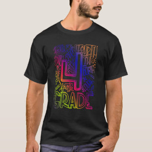 Camiseta Tye de tipografía de cuarto grado Equipo de Tea de