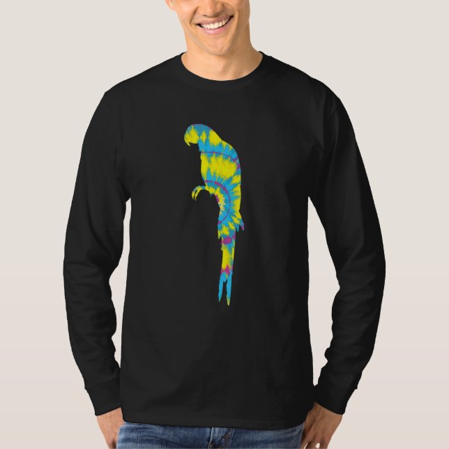 Camiseta Tye Die Scarlet Macaw Colourful Parrot Bird Tropic (Anverso)