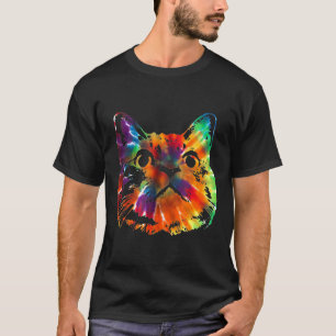 Camiseta Tye Dye Ca Colorful Tye Kitten