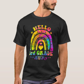 Camiseta Tye Hola Maestra De 3er Grado Arcoiris Primer Día 