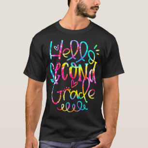 Camiseta Tye Hola Maestra de Segundo Grado Primer Día O