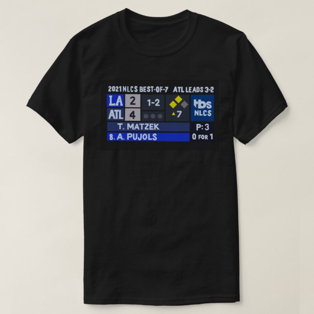 Camiseta Tyler Matzek Game 6 Scoreboard Classic T Shirt (Diseño del anverso)