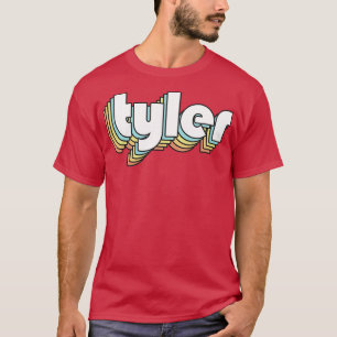 Camiseta Tyler Retro Rainbow Typography Style Faded Style