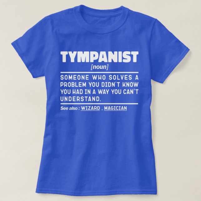 Camiseta Tympanista moderno jugador de Timpani adorna tambo (Diseño del anverso)