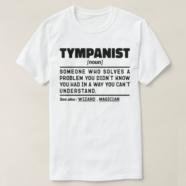 Camiseta Tympanista moderno jugador de Timpani adorna tambo (Diseño del anverso)
