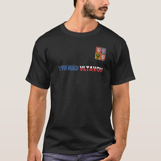 Camiseta Tyn Nad Vltavou Czech Republic Heart Flag Coat Arm (Anverso)