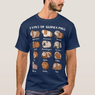 Camiseta Types of Guinea Pigs Educational Collection Cute C