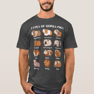 Camiseta Types of Guinea Pigs Educational Collection Cute C