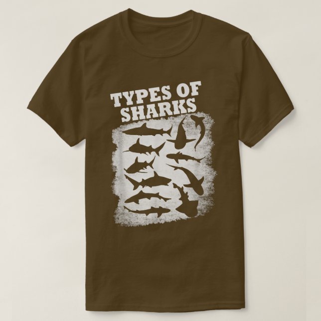 Camiseta Types Of Sharks (Diseño del anverso)
