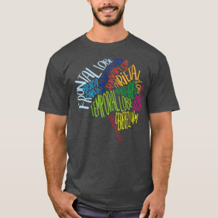 Camiseta Typografía cerebral palabra burbuja RN enfermera n