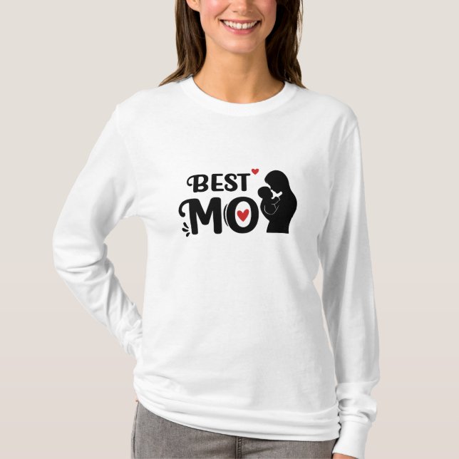 Camiseta Typografía De Mamá Arte Elegante Y Personalizado (Anverso)