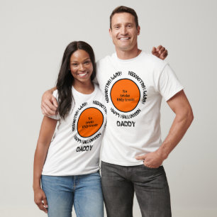 Camiseta Typography Family Mating Dad Happy Halloween