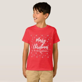 Camiseta Typography Winter Snowflake Navidad moderna de Fel