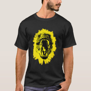 Camiseta Tyrannosauro Rex Skull Motif Dinosaur Prehistórico
