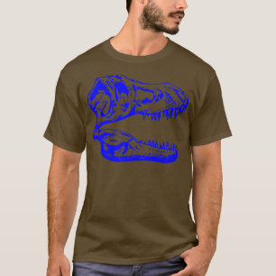 Camiseta Tyrannosaurus Re ( T Re ) Cabeza de esqueleto Azul