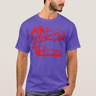 Camiseta Tyrannosaurus Re ( T Re ) Skeleton Head Red