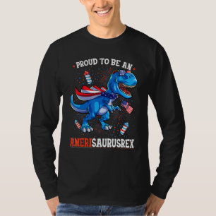 Camiseta Tyrannosaurus Rex 4 De Julio Niños Dino Hombres Am