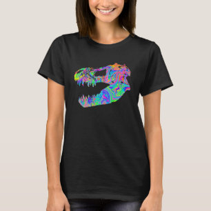 Camiseta Tyrannosaurus Rex Rex Skull Colorful Dinosaur Foss