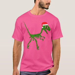 Camiseta Tyrannosaurus Rex Skeleton Santa Hat Dinosaur Love