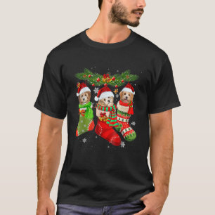 Camiseta Tzu chiita lindo en Navidades de mofa Santa Shih T