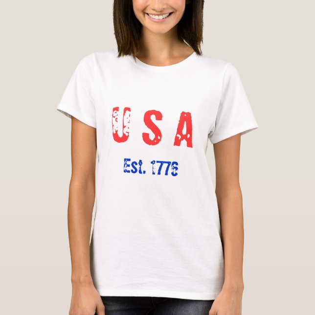 Camiseta U S A 4 de julio (Anverso)