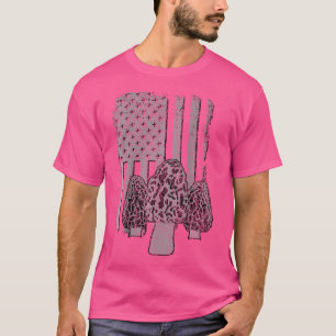 Camiseta U S A Flag Morel Mushroom Hunter (Diseño En La Par